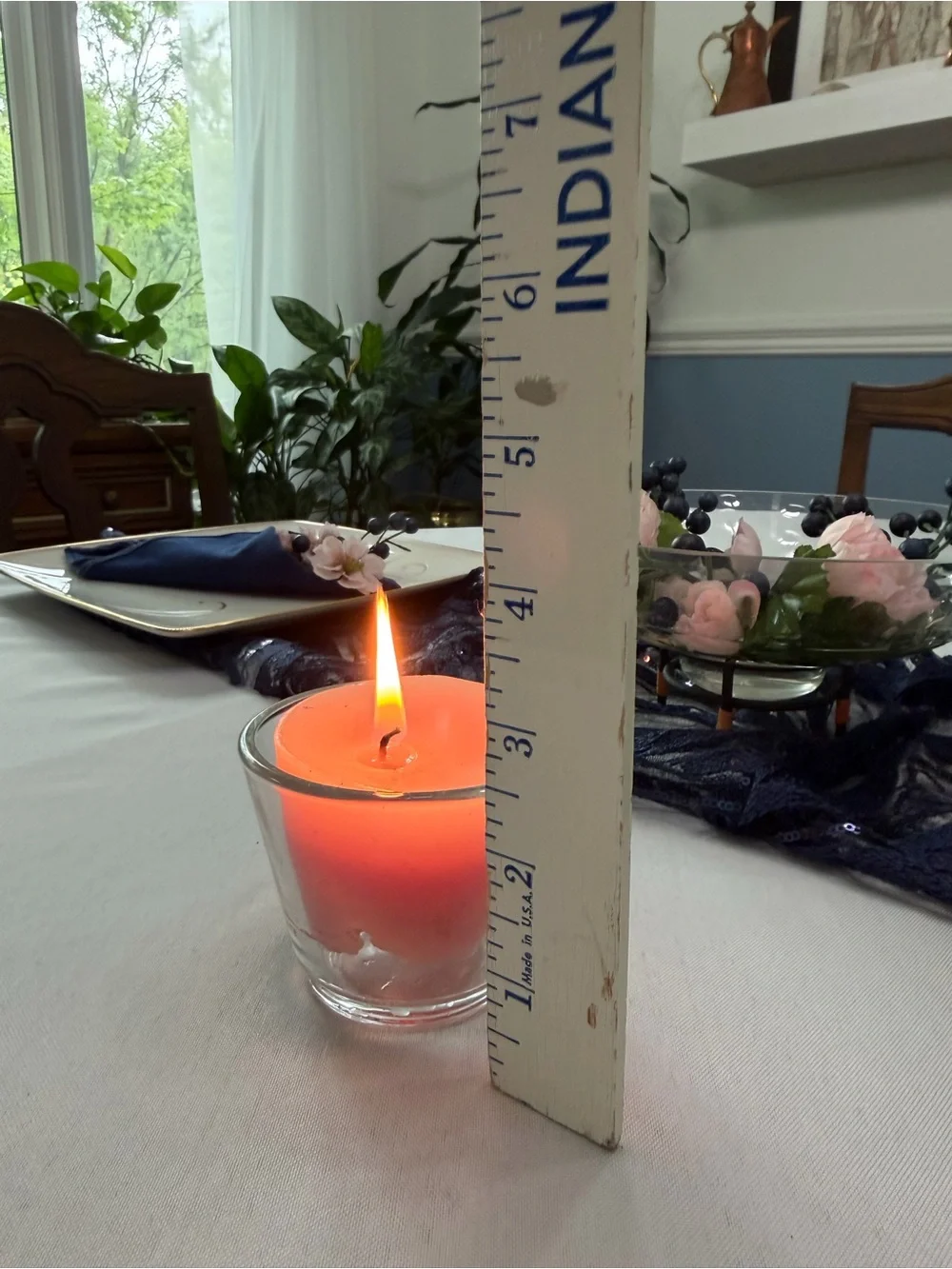 Elegant Crystal Centerpiece Bowl with Votive Candle and Stand